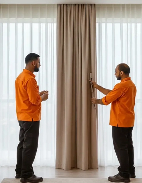 Curtain Fixing Work in Dubai